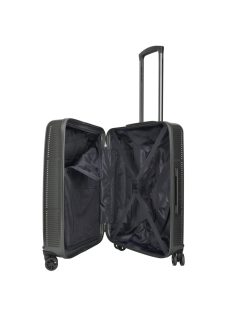 Enrico Benetti Toronto antracit 4 kerekű közepes bőrönd