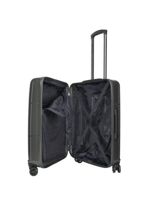 Enrico Benetti Toronto antracit 4 kerekű közepes bőrönd