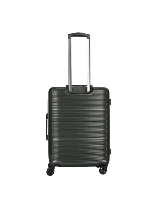 Enrico Benetti Toronto antracit 4 kerekű közepes bőrönd