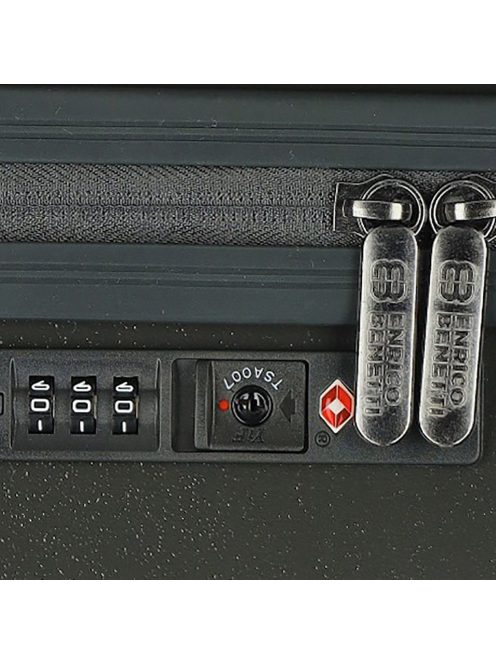 Enrico Benetti Toronto antracit 4 kerekű közepes bőrönd