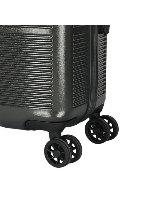 Enrico Benetti Toronto antracit 4 kerekű közepes bőrönd