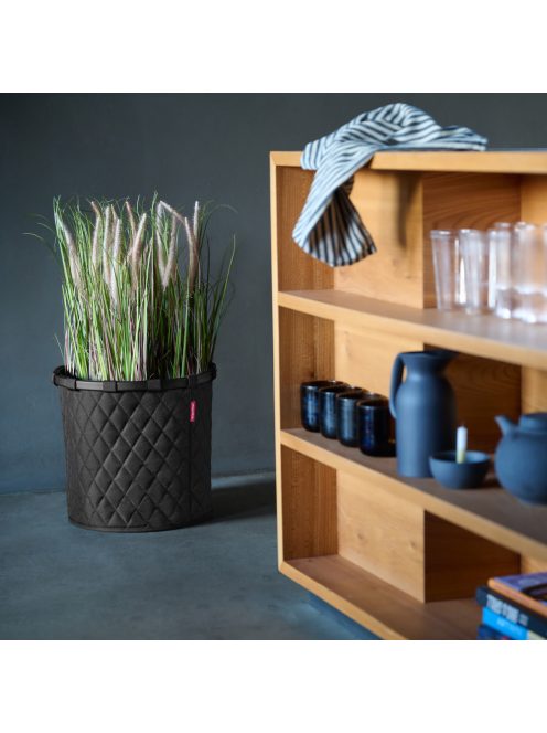 Reisenthel homebasket M fekete steppelt szennyes tartó kosár