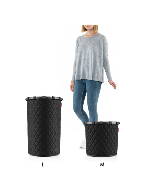Reisenthel homebasket L fekete steppelt szennyes tartó kosár
