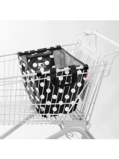   Reisenthel easyshoppingbag fekete-fehér pöttyös női bevásárló táska