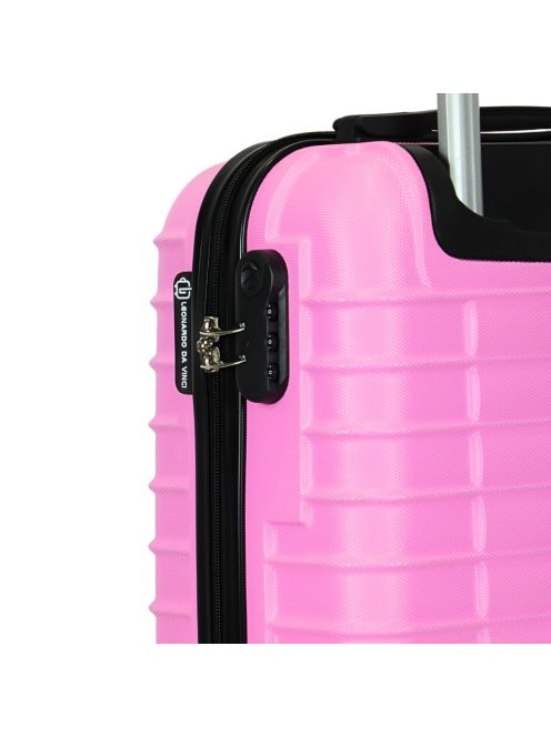 Leonardo Da Vinci Udine rózsaszín 4 kerekű kabinbőrönd