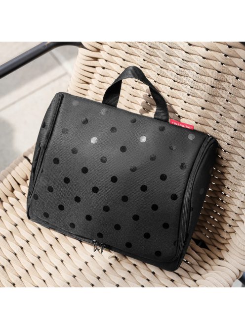 Reisenthel toiletbag fekete pöttyös női kozmetikai táska