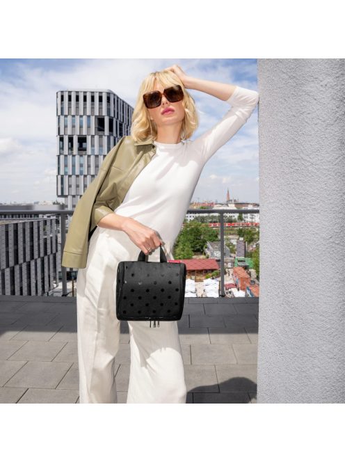 Reisenthel toiletbag fekete pöttyös női kozmetikai táska
