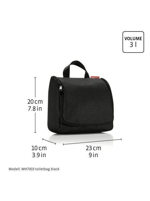 Reisenthel toiletbag fekete pöttyös női kozmetikai táska