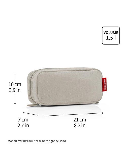 Reisenthel multicase szürke-fekete mintás női sminktáska