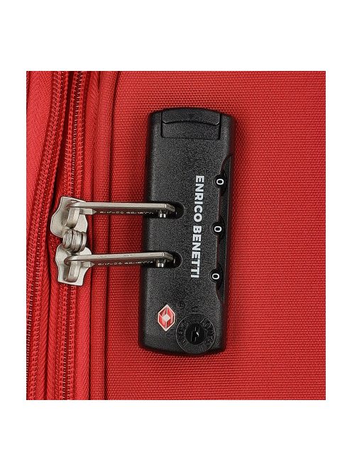 Enrico Benetti Yukon piros 4 kerekű nagy bőrönd