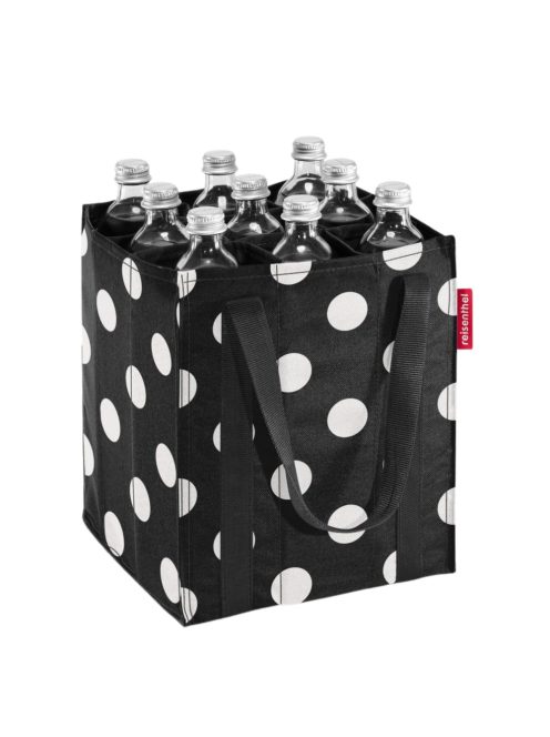Reisenthel bottlebag fekete-fehér pöttyös italtartó táska