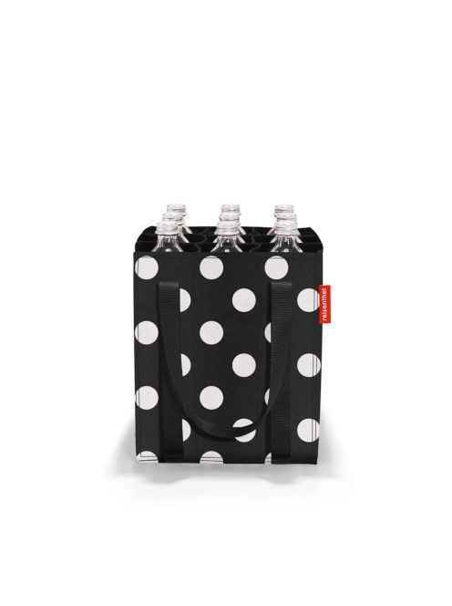 Reisenthel bottlebag fekete-fehér pöttyös italtartó táska