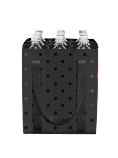 Reisenthel bottlebag fekete pöttyös italtartó táska