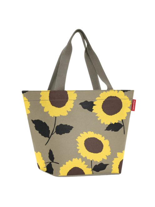 Reisenthel shopper M drapp-sárga virágos női shopper táska