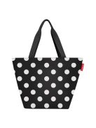 Reisenthel shopper M fekete-fehér pöttyös női shopper táska