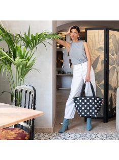   Reisenthel shopper M fekete-fehér pöttyös női shopper táska