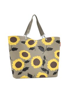   Reisenthel shopper XL drapp-sárga virágos női nagy shopper táska