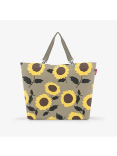   Reisenthel shopper XL drapp-sárga virágos női nagy shopper táska