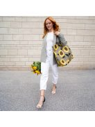 Reisenthel shopper XL drapp-sárga virágos női nagy shopper táska