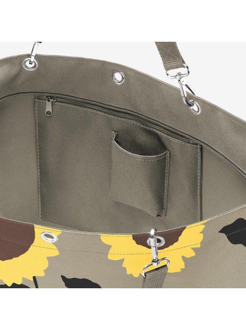 Reisenthel shopper XL drapp-sárga virágos női nagy shopper táska