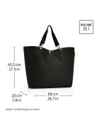 Reisenthel shopper XL drapp-sárga virágos női nagy shopper táska