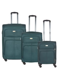 Ormi Zenit zöld 4 kerekű 3 részes bőrönd szett