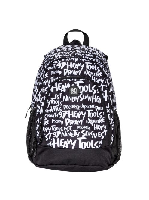 Heavy Tools Ettie25 fekete-fehér mintás hátizsák