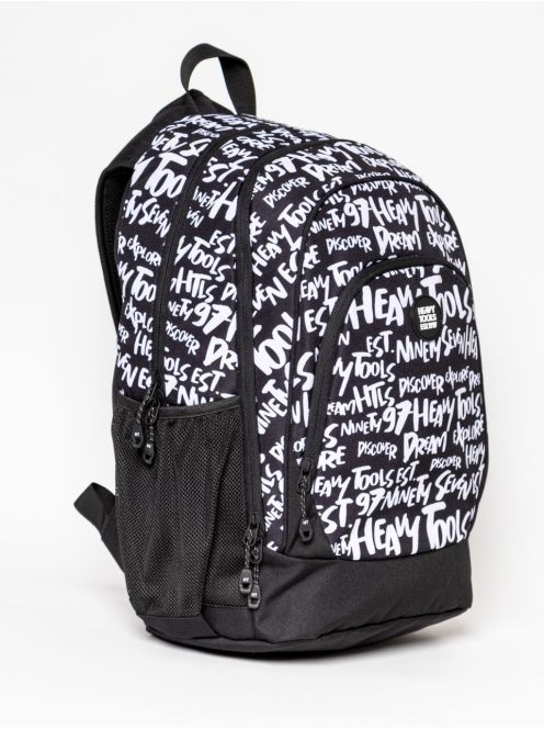 Heavy Tools Ettie25 fekete-fehér mintás hátizsák