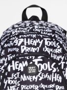 Heavy Tools Ettie25 fekete-fehér mintás hátizsák