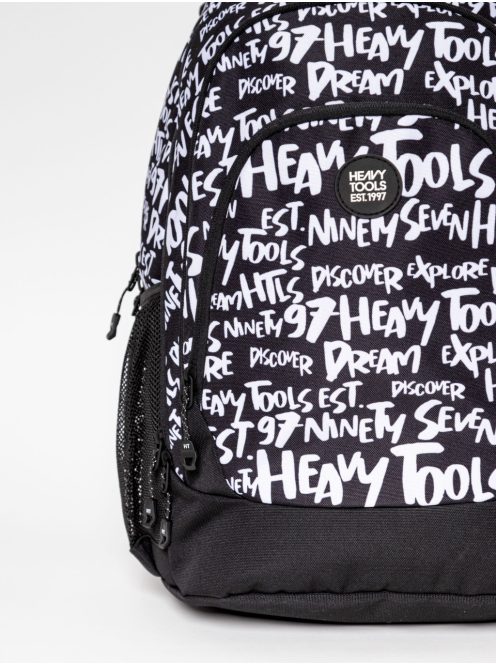 Heavy Tools Ettie25 fekete-fehér mintás hátizsák