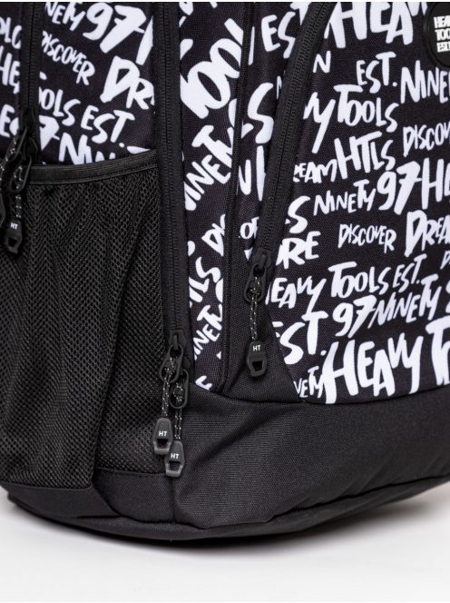 Heavy Tools Ettie25 fekete-fehér mintás hátizsák