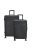 Beagles Marbella fekete 4 kerekű közepes bőrönd és nagy bőrönd