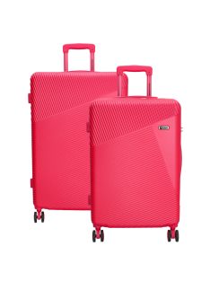   Beagles Marbella rózsaszín 4 kerekű közepes bőrönd és nagy bőrönd