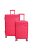 Beagles Marbella rózsaszín 4 kerekű kabinbőrönd és nagy bőrönd